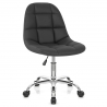 Chaise Faux Cuir Chrome - Rochelle Noir