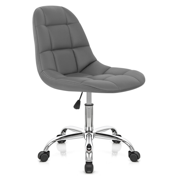 Chaise Faux Cuir Chrome - Rochelle Noir Chaise Faux Cuir Chrome - Rochelle Noir
