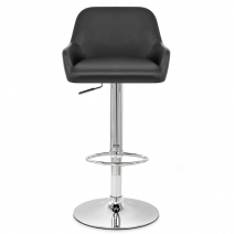 Chaise de Bar Faux Cuir Chrome - Sassi