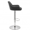 Chaise de Bar Faux Cuir Chrome - Sassi