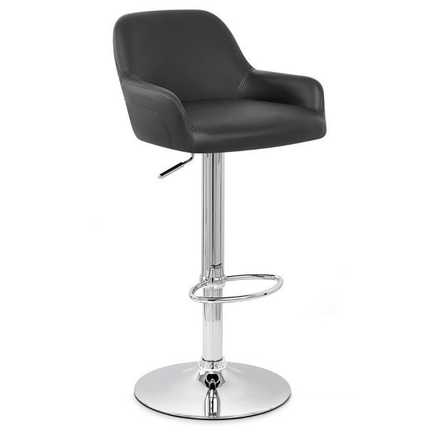 Chaise de Bar Faux Cuir Chrome - Sassi