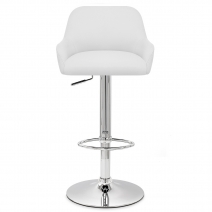 Chaise de Bar Faux Cuir Chrome - Sassi