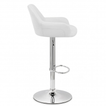 Chaise de Bar Faux Cuir Chrome - Sassi