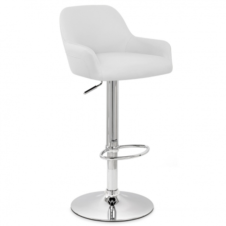 Chaise de Bar Faux Cuir Chrome - Sassi