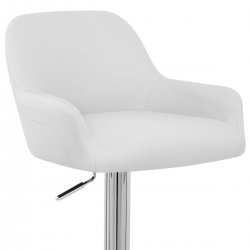 Chaise de Bar Faux Cuir Chrome - Sassi