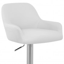 Chaise de Bar Faux Cuir Chrome - Sassi