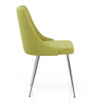 Chaise Tissu Chrome - Shanghai Vert