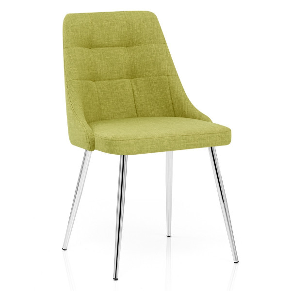 Chaise Tissu Chrome - Shanghai Vert