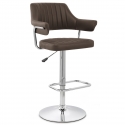 Chaise de Bar Faux Cuir Chrome - Skyline