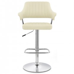 Chaise de Bar Faux Cuir Chrome - Skyline