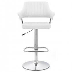 Chaise de Bar Faux Cuir Chrome - Skyline