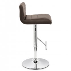 Chaise de Bar Faux Cuir Chrome - Style