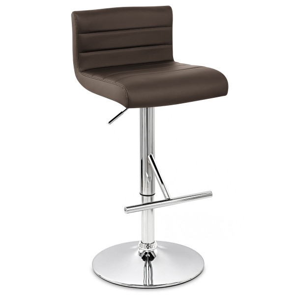 Chaise de Bar Faux Cuir Chrome - Style Chaise de Bar Faux Cuir Chrome - Style