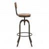 Tabouret de Bar Bois Clair - Vintage Swivel