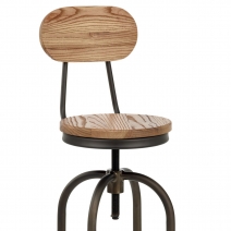 Tabouret de Bar Bois Clair - Vintage Swivel