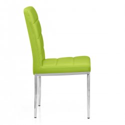 Chaise Faux Cuir Chrome - Taurus Noir