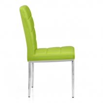 Chaise Faux Cuir Chrome - Taurus Noir