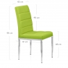 Chaise Faux Cuir Chrome - Taurus Noir