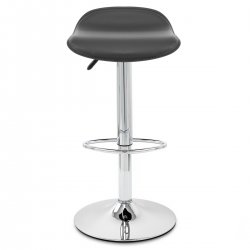 Chaise de Bar Faux Cuir Chrome - Zars