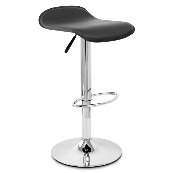 Chaise de Bar Faux Cuir Chrome - Zars