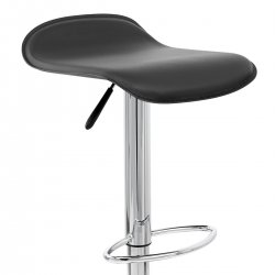 Chaise de Bar Faux Cuir Chrome - Zars