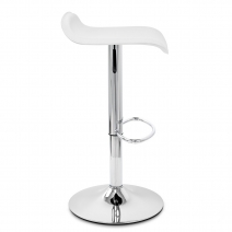 Chaise de Bar Faux Cuir Chrome - Zars