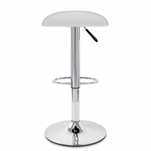 Chaise de Bar Faux Cuir Chrome - Zars