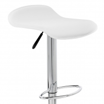 Chaise de Bar Faux Cuir Chrome - Zars