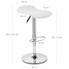 Chaise de Bar Faux Cuir Chrome - Zars