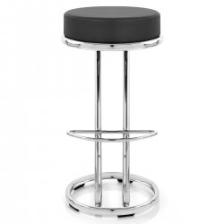 Tabouret Faux Cuir Chrome - Zaza