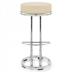 Tabouret Faux Cuir Chrome - Zaza