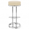 Tabouret Faux Cuir Chrome - Zaza