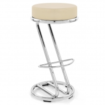 Tabouret Faux Cuir Chrome - Zaza