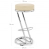 Tabouret Faux Cuir Chrome - Zaza