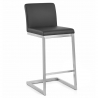 Tabouret Faux Cuir Chrome Brossé - Ace