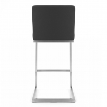 Tabouret Faux Cuir Chrome Brossé - Ace