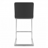 Tabouret Faux Cuir Chrome Brossé - Ace