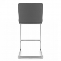 Tabouret Faux Cuir Chrome Brossé - Ace