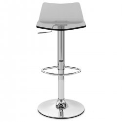 Chaise de Bar Acrylique Chrome - Crystal