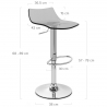 Chaise de Bar Acrylique Chrome - Crystal