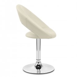 Chaise Faux Cuir Chrome - Clémentine Noir