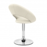 Chaise Faux Cuir Chrome - Clémentine Crème