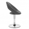 Chaise Faux Cuir Chrome - Clémentine Gris