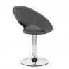 Chaise Faux Cuir Chrome - Clémentine Gris