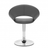 Chaise Faux Cuir Chrome - Clémentine Gris
