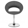 Chaise Faux Cuir Chrome - Clémentine Gris