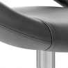 Chaise Faux Cuir Chrome - Clémentine Gris