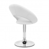 Chaise Faux Cuir Chrome - Clémentine Blanc