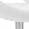 Chaise Faux Cuir Chrome - Clémentine Blanc