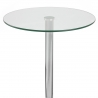 Table de Bar Chrome - Vetro Ronde Verre Transparent